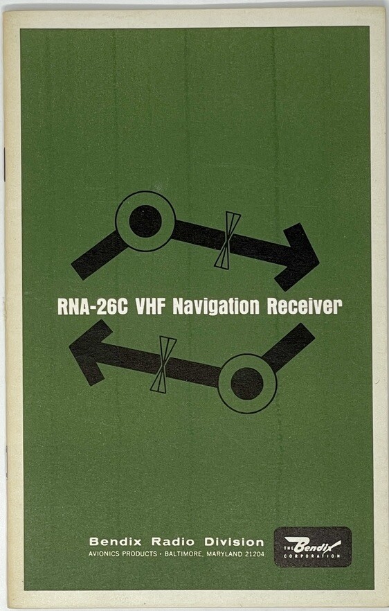 Vintage Bendix RNA-26C Navigation Receiver Promo Booklet