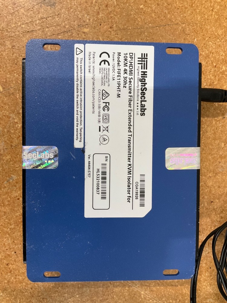 HighSecLabs DP/HDMI Secure Fiber Extended Transmitter