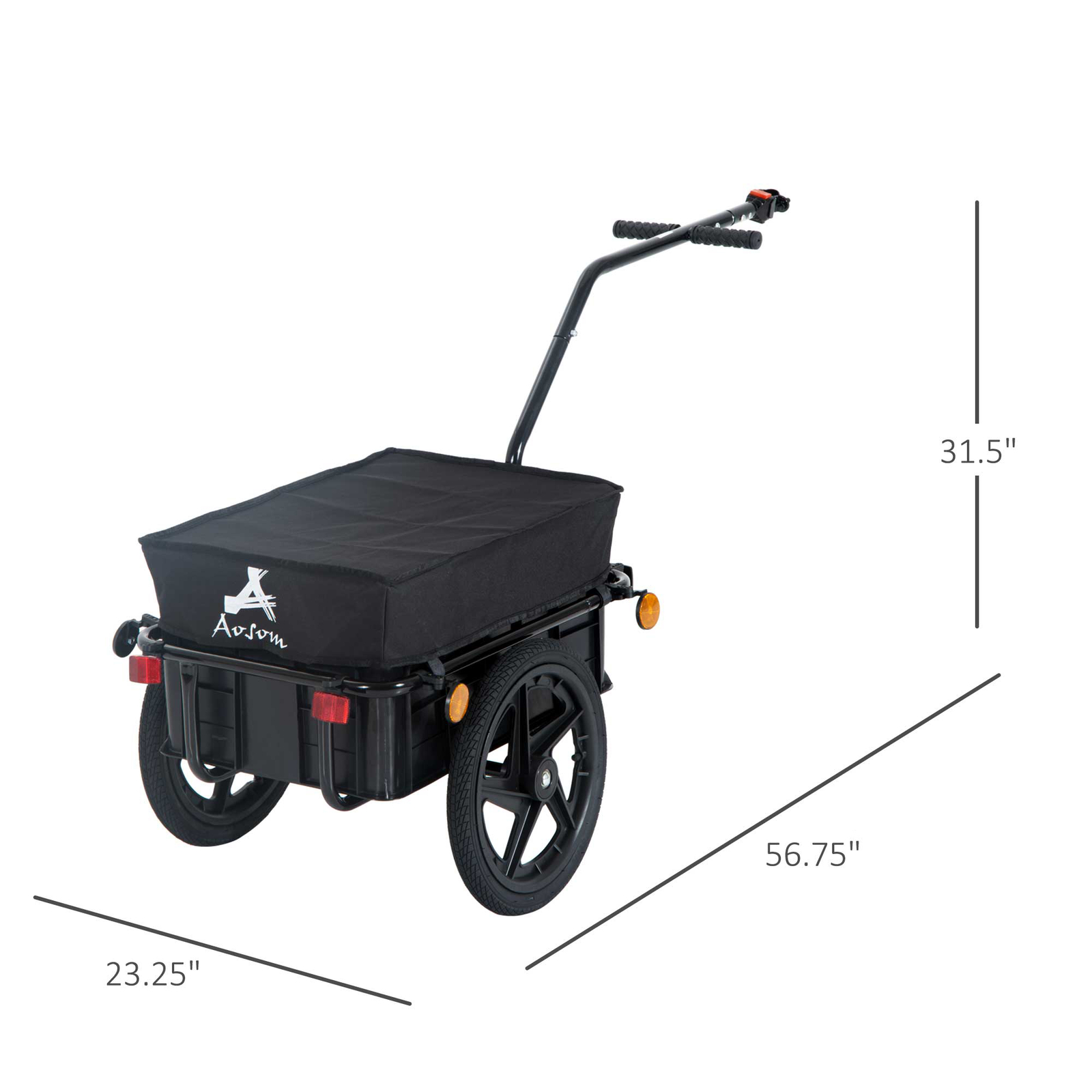 Bicycle Bike Cargo Trailer Steel Carrier Storage Cart Wheel Runner For Shopping