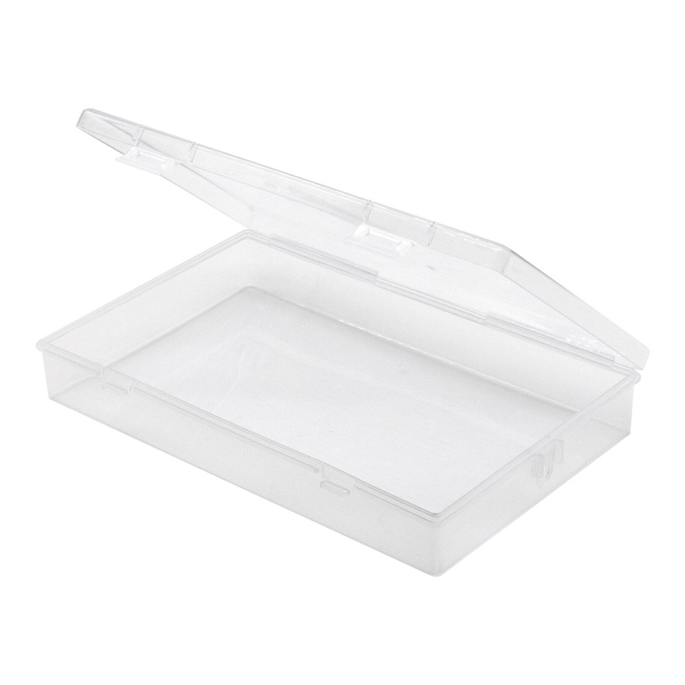 2PC Plastic Storage Container Boxes Box Hinged Lid DIY Arts Crafts Markers Pens