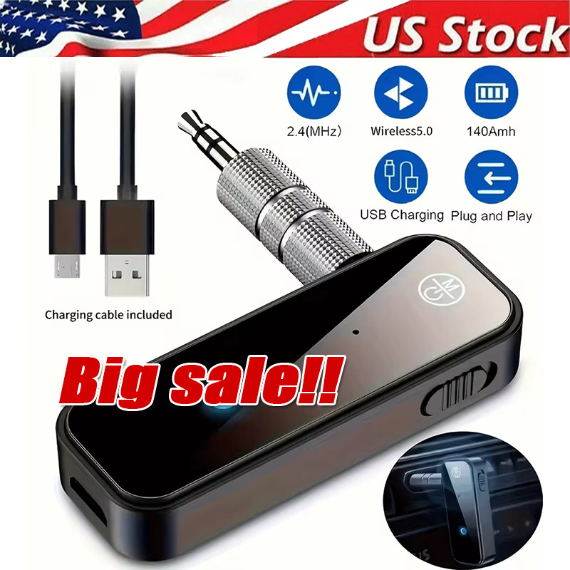 USB Wireless Bluetooth 5.0 Transmitter Receiver for Car Music Audio Aux Adapter