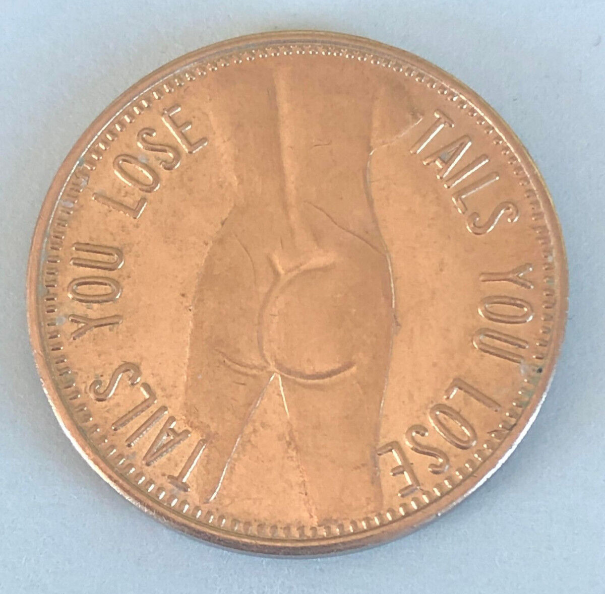 "Heads I Win - Tails You Lose" Nude Flipping Coin. Adult Nude Coin. Novelty Coin