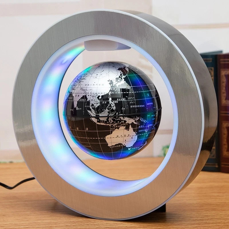 LED MAGNETIC FLOATING GLOBE LEVITATION LIGHT ANTI GRAVITY  (BLACK)