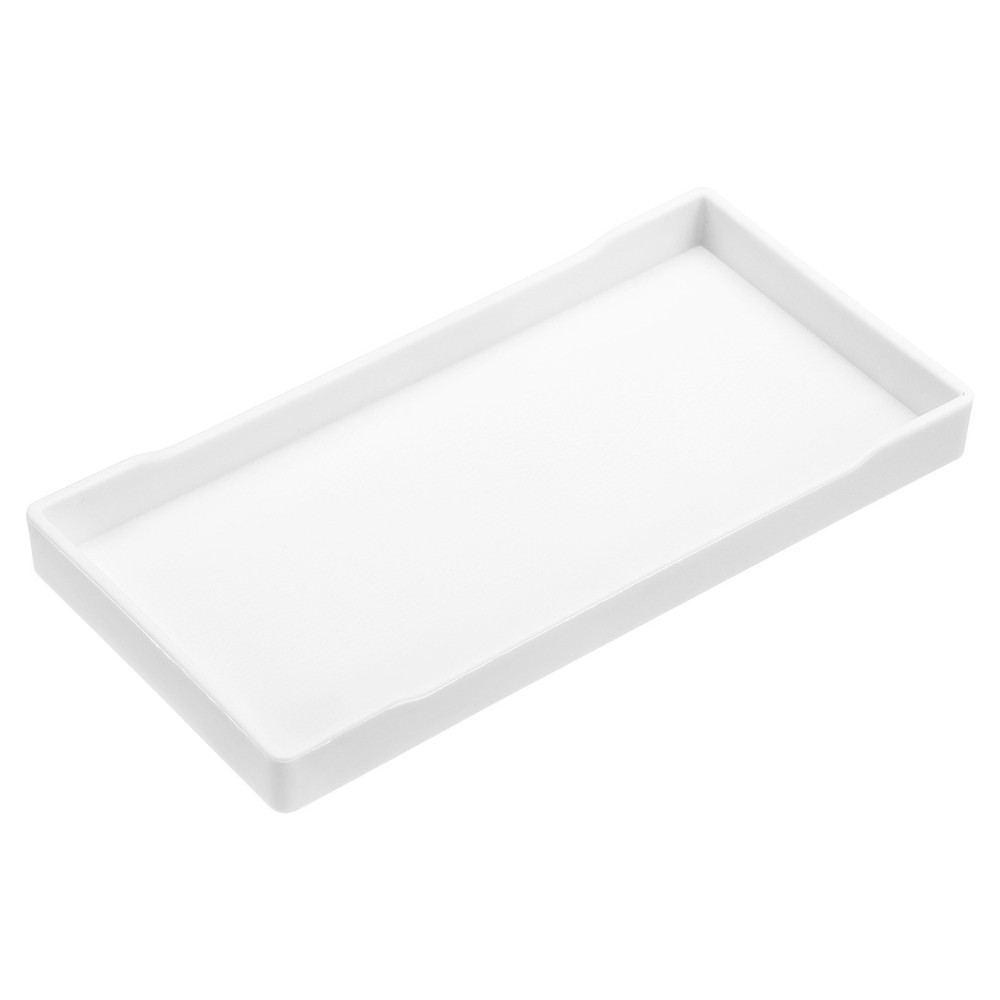 4" x 8" Small White Mini Tray Plastic Rectangular Wooden Serving Trays White