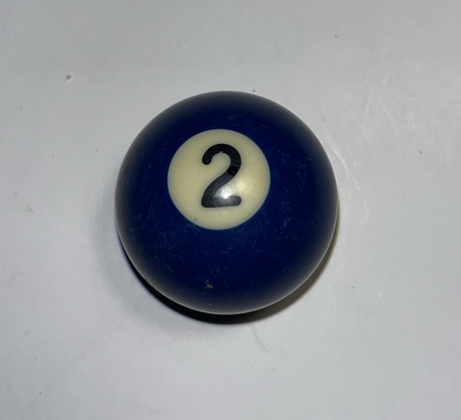 Replacement Mini Billiard Pool Ball 1.5" Ball Number #2 Solid Blue Miniature