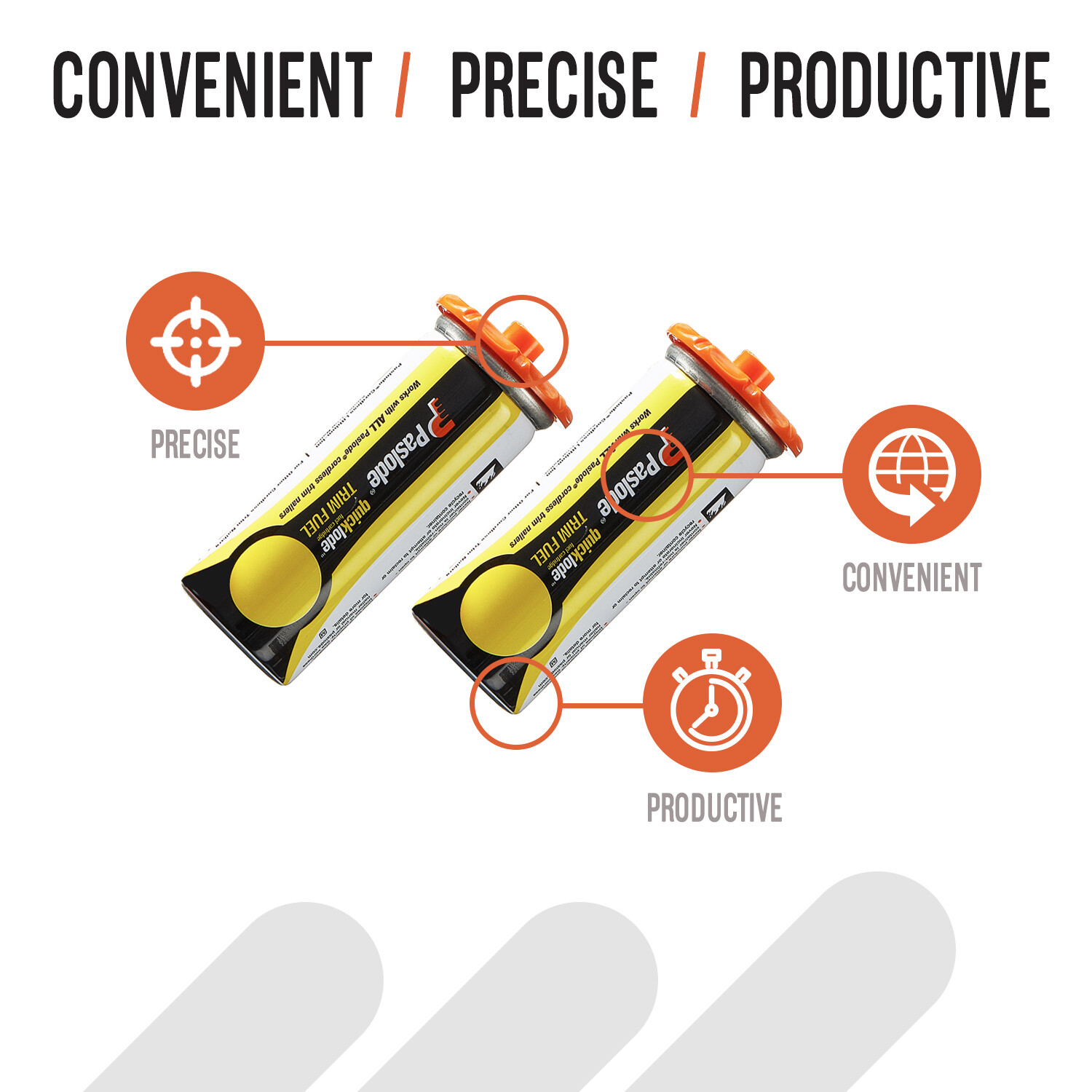 Paslode Universal Short Yellow Trim Fuel, 816007, Paslode Finish and Brad Nailer