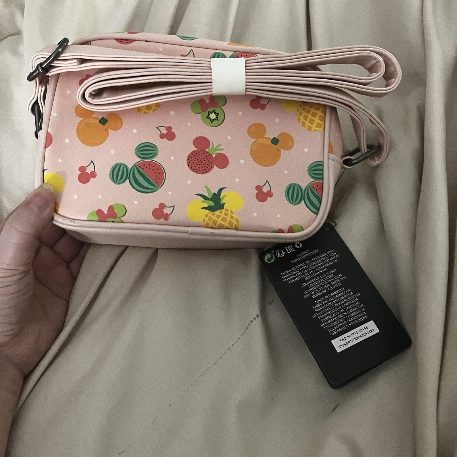 Loungefly Disney Mickey Mouse Fruits Camera Crossbody Bag New With Minor Flaws