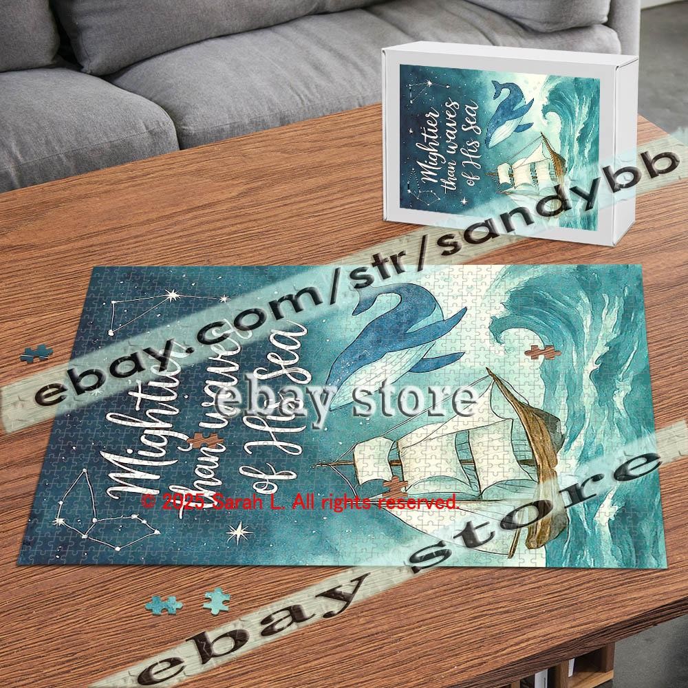 1000 piece jigsaw puzzle Psalm Scripture Ocean ship ocean