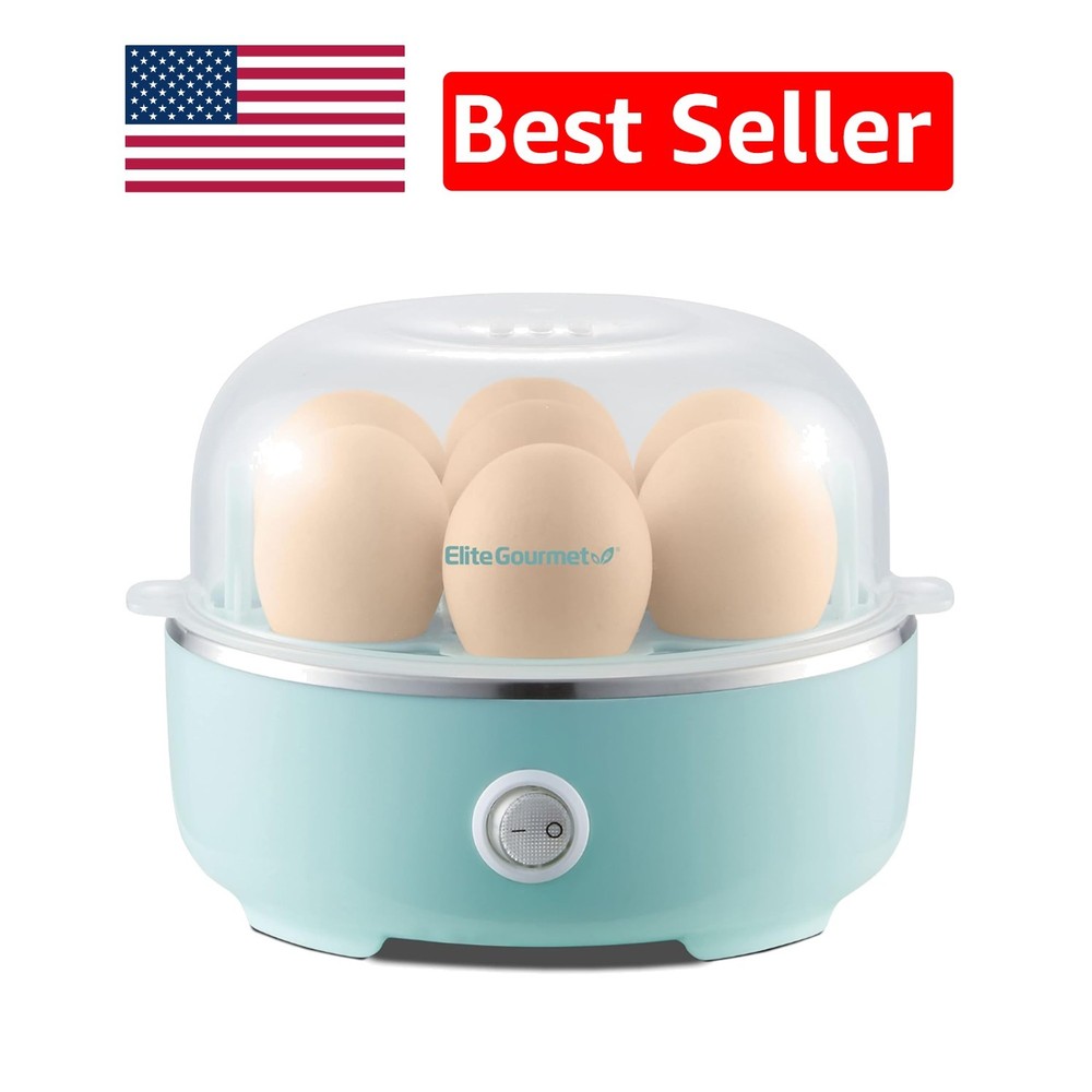 Versatile Electric Egg Boiler - Retro Mint, Cook Soft, Medium & Hard-Boiled Eggs