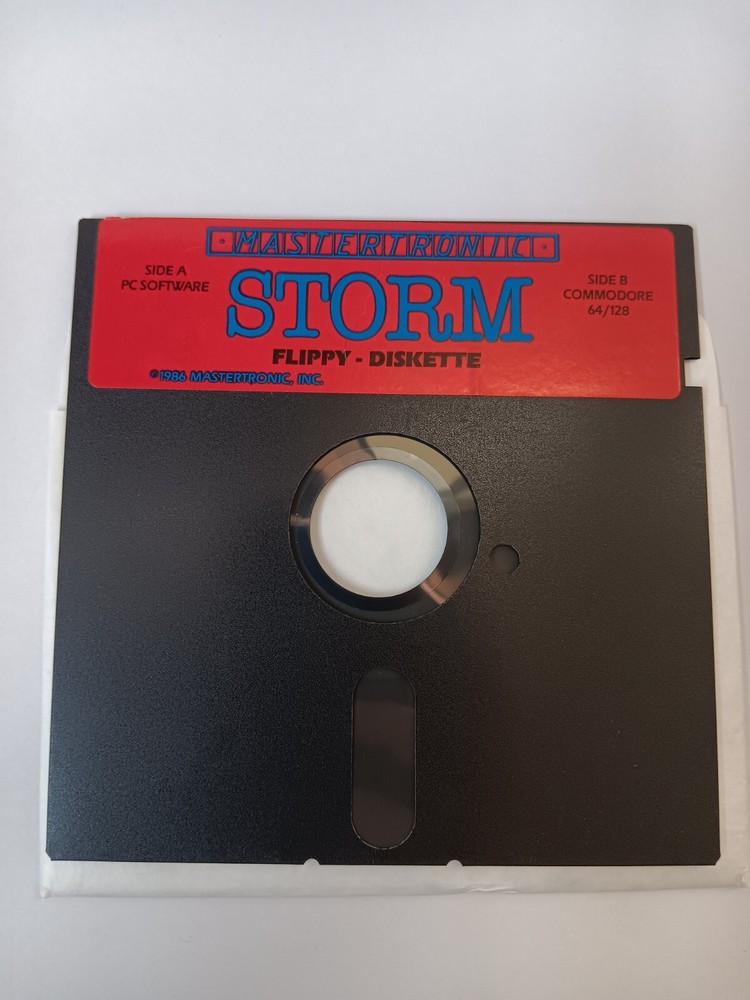 Commodore 64/128 Storm Action Arcade Adventure Computer Sotware Tested/Works