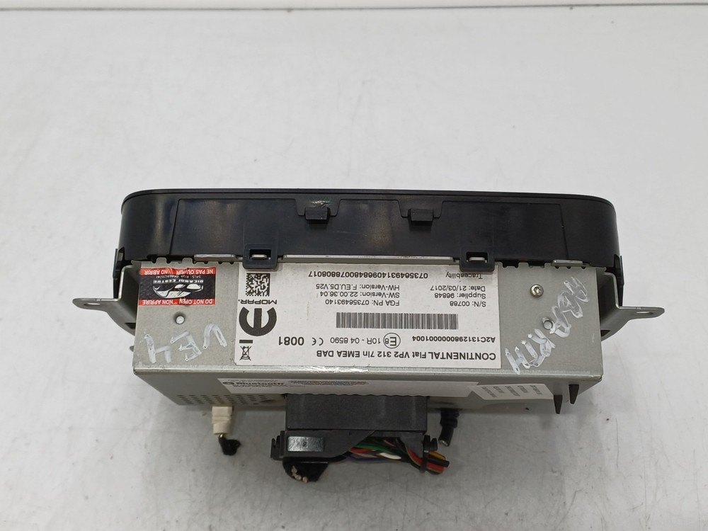 ✅ABARTH 595 2017 07356493140 VE4 BLUETOOTH MULTIFUNCTION SCREEN DISPLAY