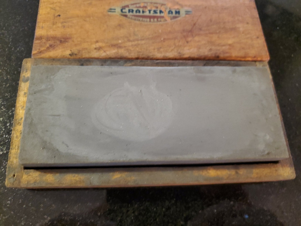 Craftsman Sharpening Stone With Wooden Box ~ 1948