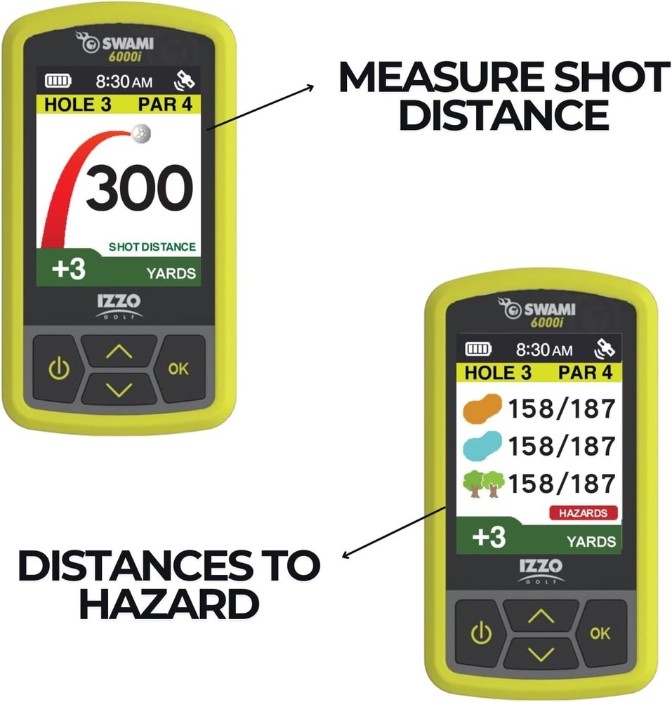 Waterproof Golf GPS with Preloaded Global Course Maps and Quick Start Guide