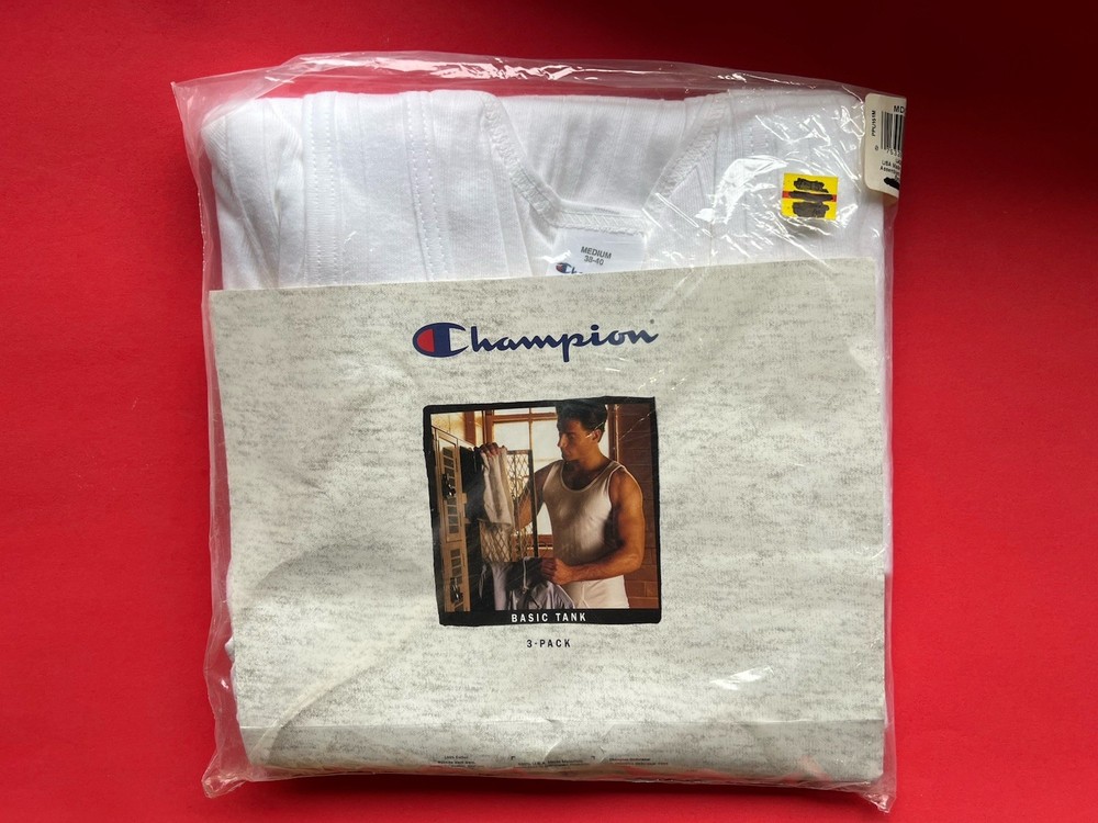 Champion Men's Basic Tank Top in White (3-pack Medium)