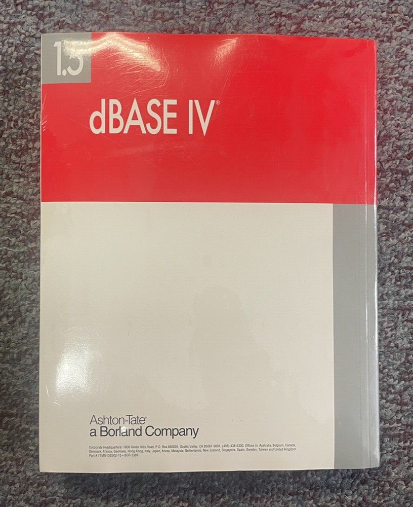 New Sealed Borland dBASE IV 1.5 Guide Manual Set Reference Guide, Manuals