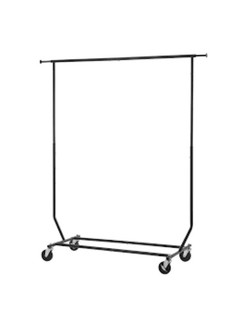 Black Collapsible Rolling Rack