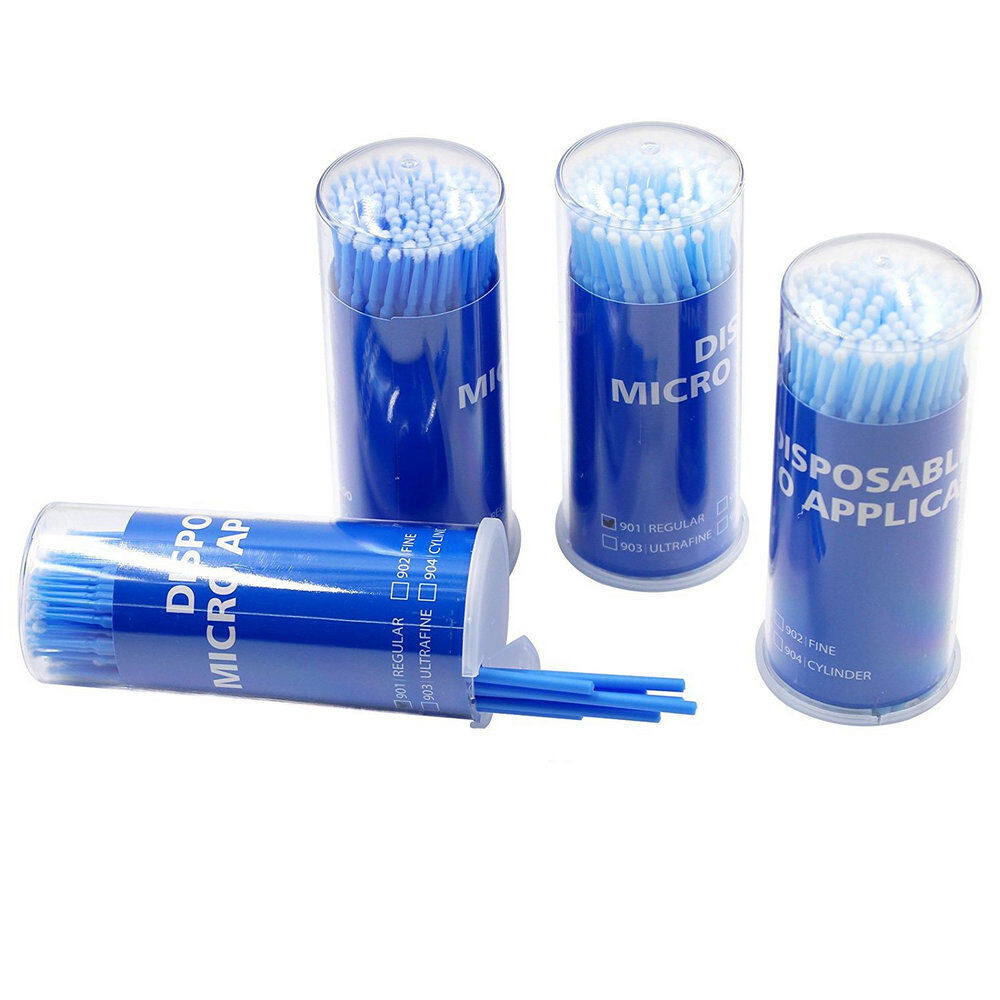 Dental Disposable Microbrush Micro Brush Applicator Tips Regular 2.5mm Bendable