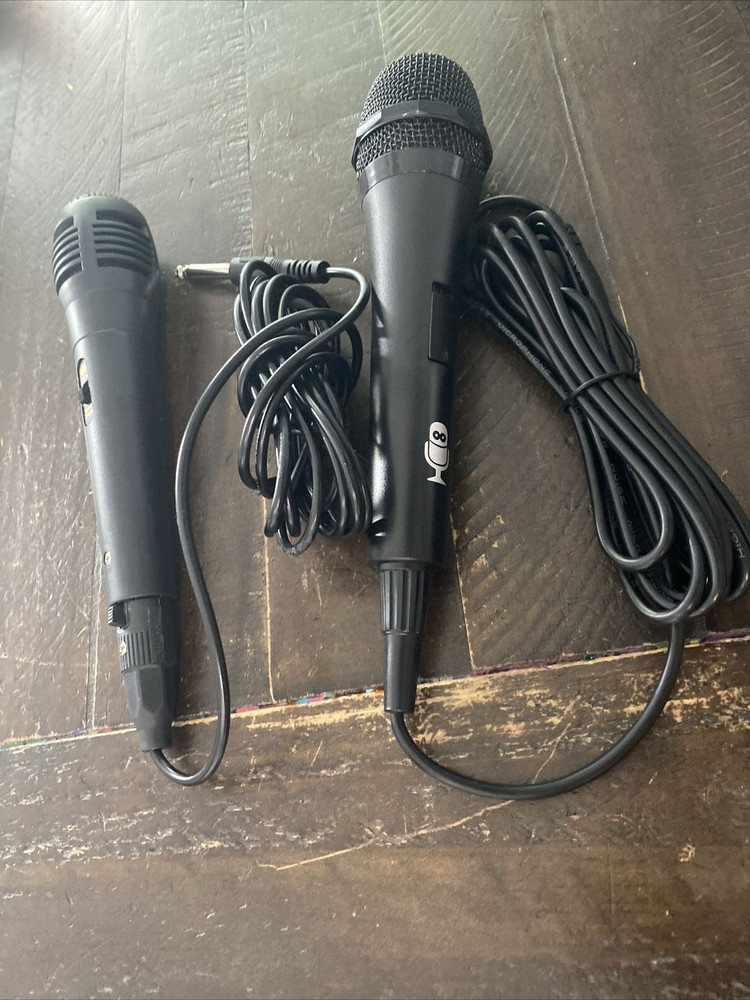 Two Microphones For Karaoke With Cable
