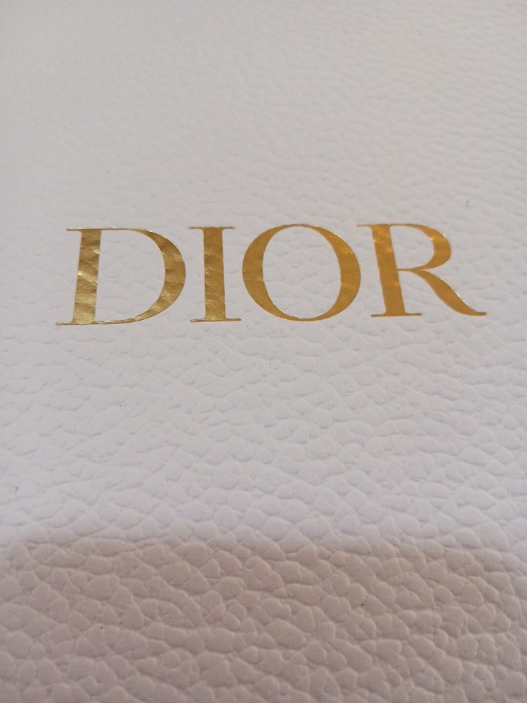Empty Dior Box White Textured Pebbled Gift Box 10x10x2 Storage
