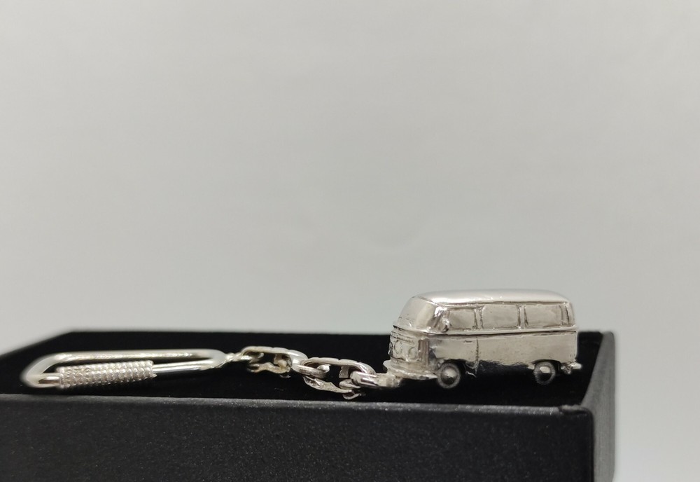 Bus Keychain 925 Silver Handmade