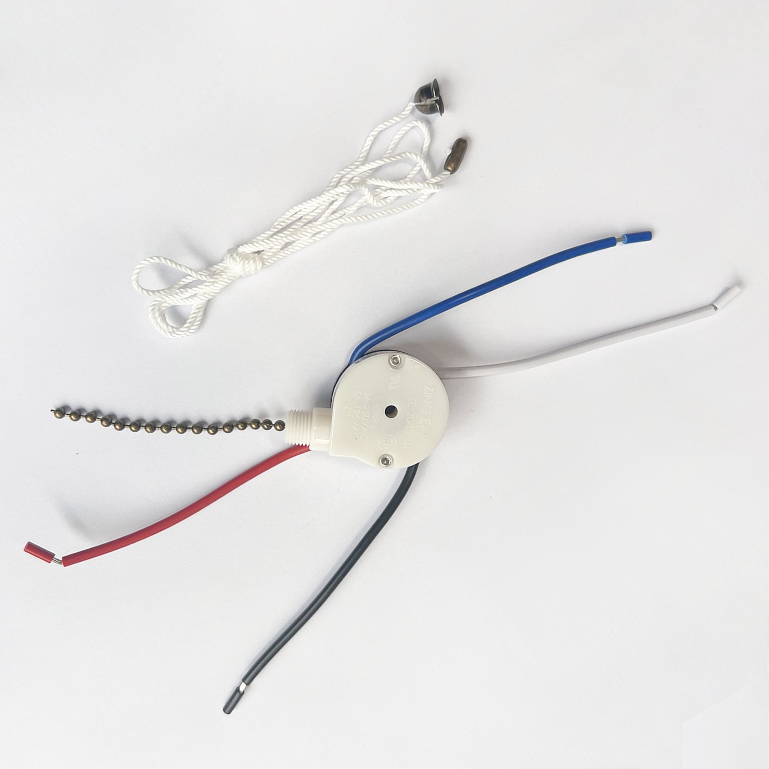 Zing Ear ZE-208S 3Speed 4Wire Ceiling Fan Pull Chain Switch 6A 125VAC-Bronze USA