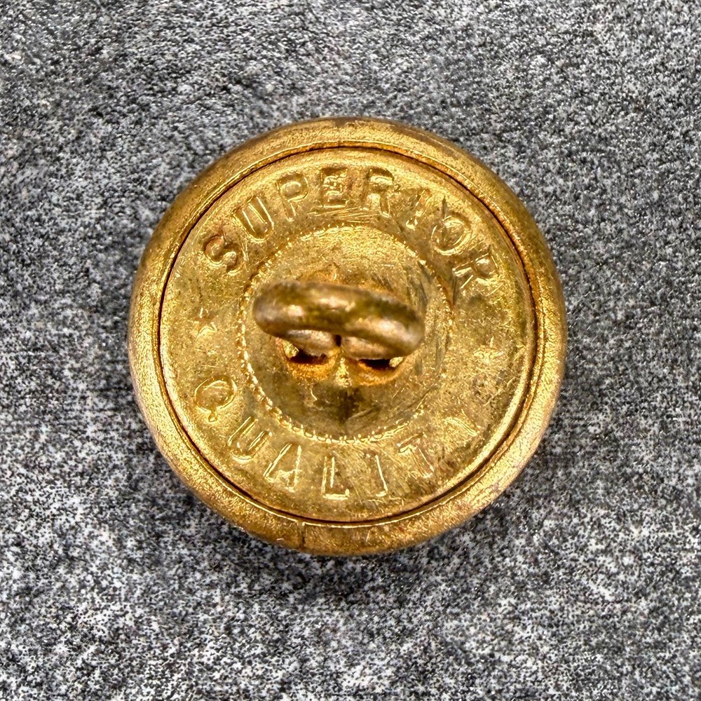 1890 P Wreath Gilt Cuff Button Superior Quality Backmark