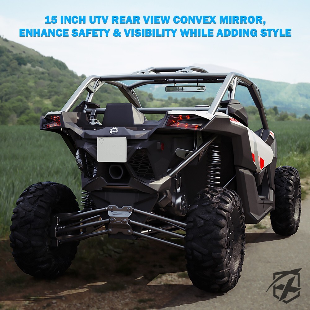 RZR UTV Rear View Center Mirror w/ 1.75" Bar for Polaris RZR 800 900 S/XP 1000