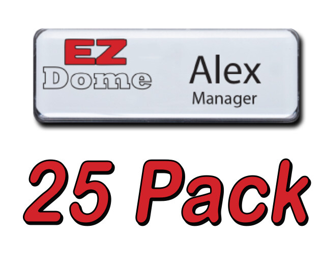 EZ DOME BADGES 25 PK Kit includes 25 each Domes Backs Magnets & Pins EZ Template