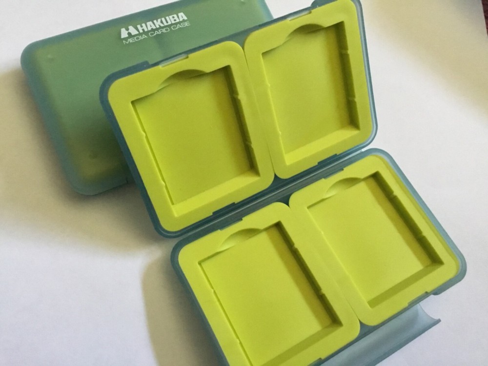 2pcs (lime color ) HAKUBA Digital Camera Hard Storage Case for Compact Flash CF