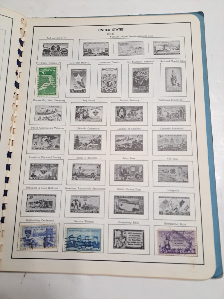 Vintage 1963 The Harris Freedom Album U.S. & U.N. Postage Stamp Book Incomplete