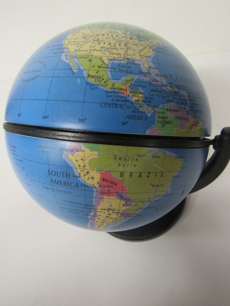 Desktop Rotating Replogle Globe 5 1/2" x 4" Dual Direction Spin Ships Free