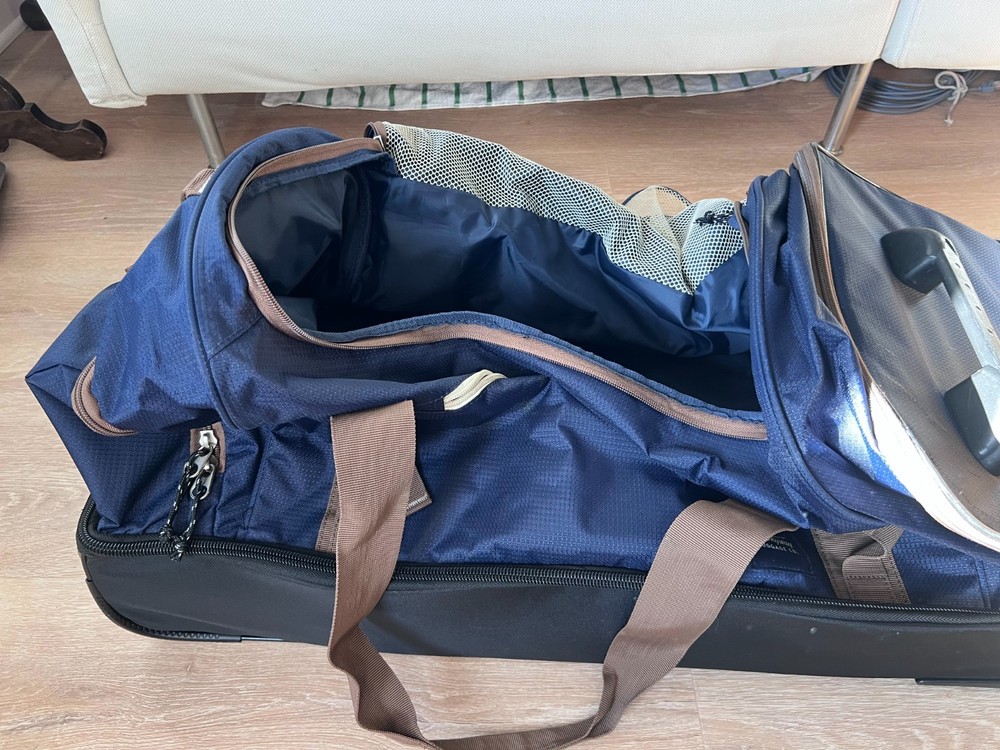 Navy Blue Suitcase with wheels