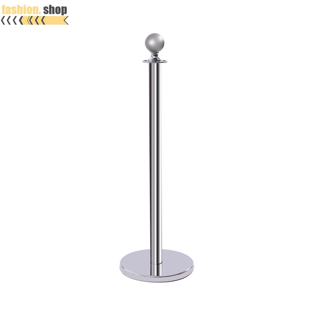6Pcs Stanchion Posts with 4 Velvet Ropes Crowd Control Queue Pole Barrier