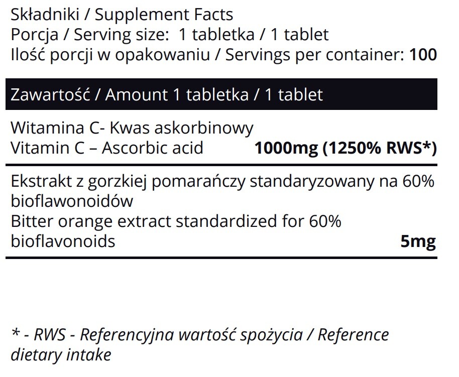 SOWELO Vitamin C 1000mg Tablets Ascorbic Acid With Bioflavonoids