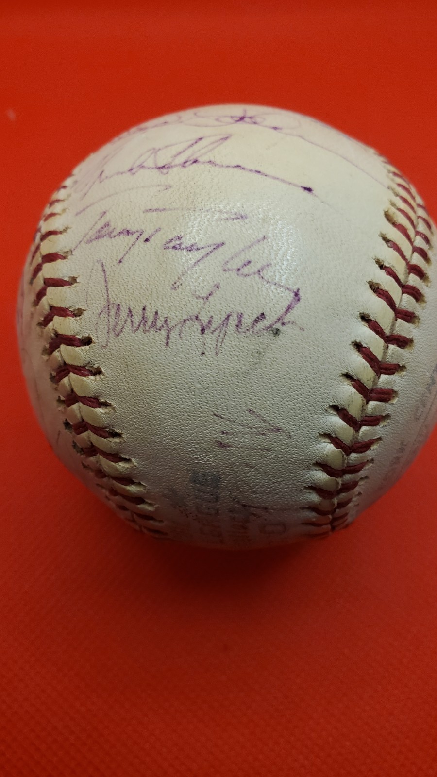 Gary Carter, Enos Slaughter, Gary Templeton Signed Baseball - Beckett - HOF