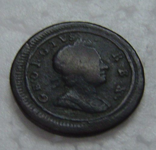 GB George I copper Farthing dated 1720.