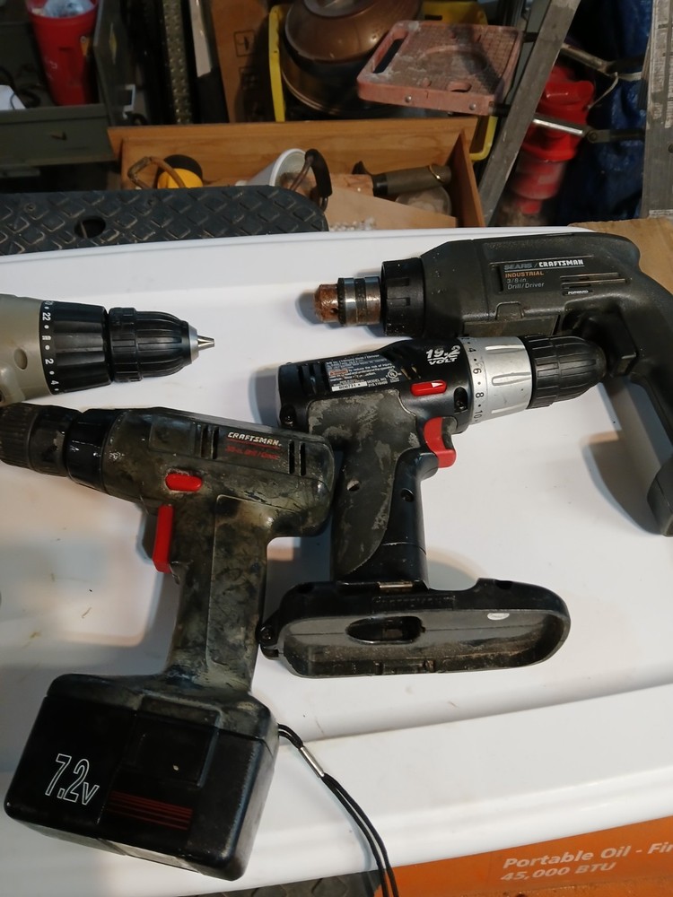 4-Craftsman Dvrill Drivers Tested Working Cordless Chuck **