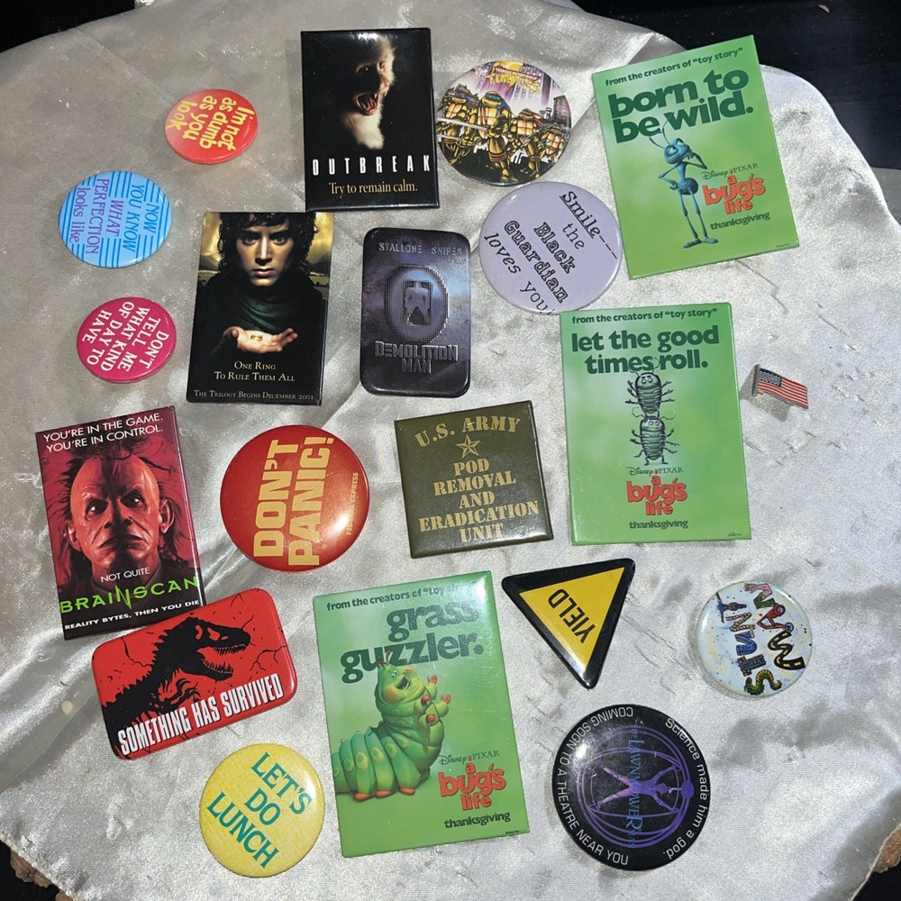 A set of 20 random backpack pins. Set #3.