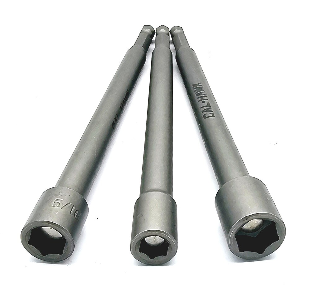 3pc 6" MAGNETIC NUT DRIVER SETTER SET 1/4", 5/16", 3/8"