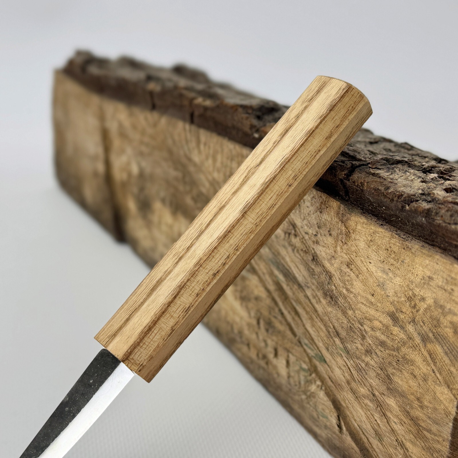 Hand-Forged Sloyd Knife – Carbon Steel Blade, Ash Handle, For Bowl Carving