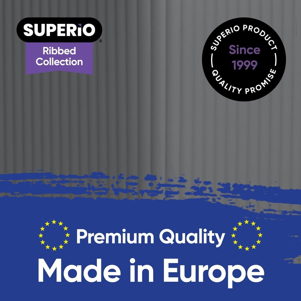 Superio 5L Small Ribbed Storage Bin- Plastic Storage Bin (8 Pack, Grey)