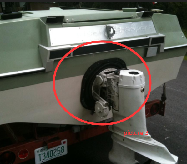 OMC Stringer Transom Seal Boot 22 Hole Rubber Boot Or Bellow Seal (1978-1986)