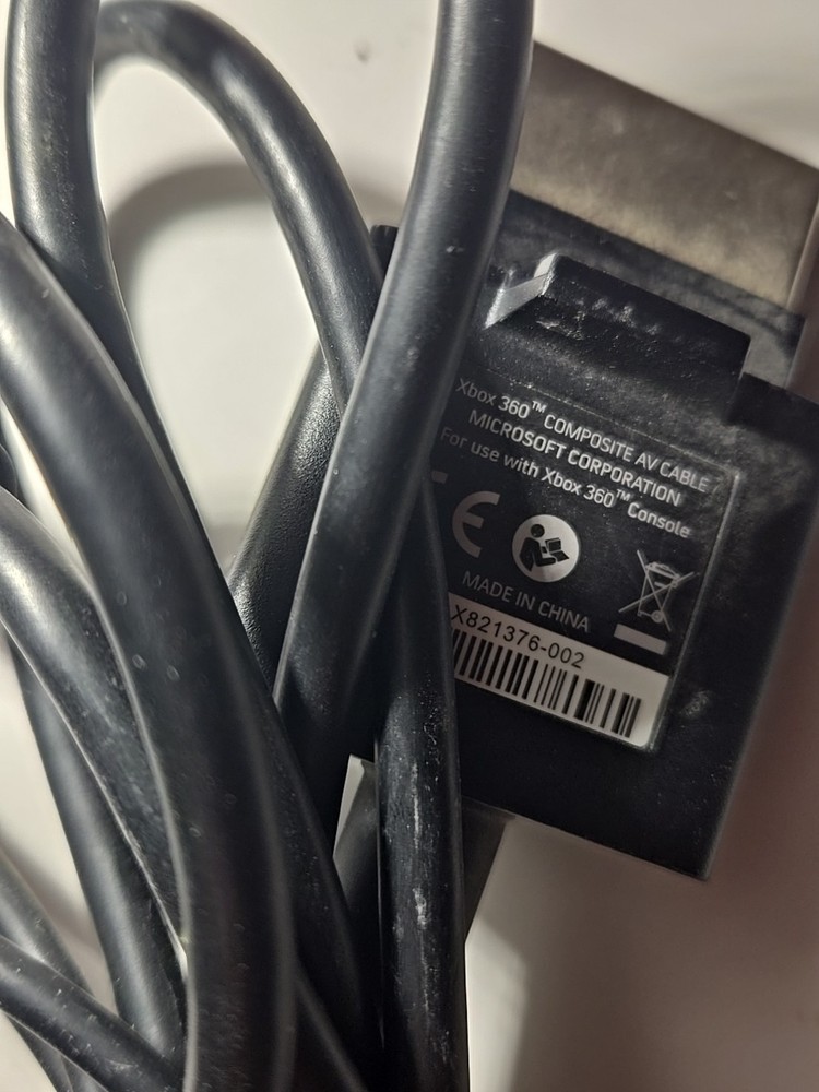 Microsoft Xbox 360 AV Audio Video Cable Composite RCA Replacement Cable