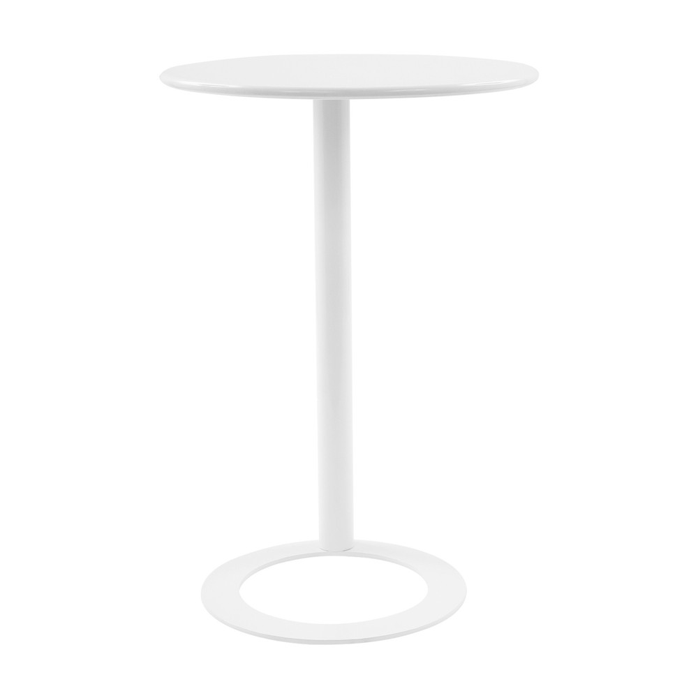 48 x 69 cm Round Side Table with O-shaped Base, Side Table for Small Spaces