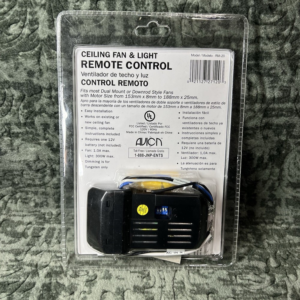 Avion Ceiling Fan & Light Remote Control Rm-20 New Sealed