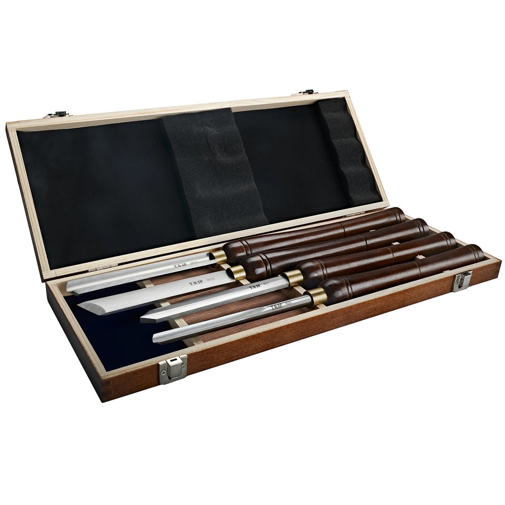 Wood Carving Chisel Knife Set 4pcs HSS 470mm 420mm Gouges Woodturning Tool Drill