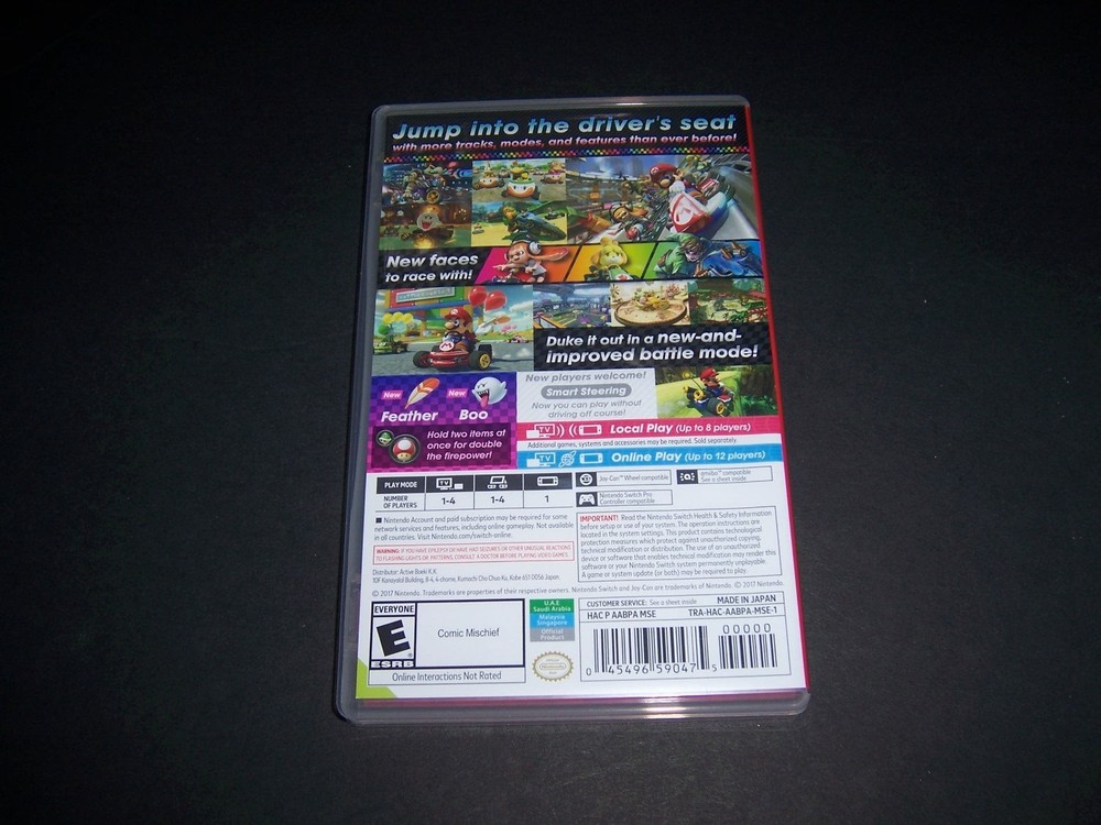 Authentic UAE Case/Artwork for Mario Kart 8 Deluxe Nintendo Switch Box READ