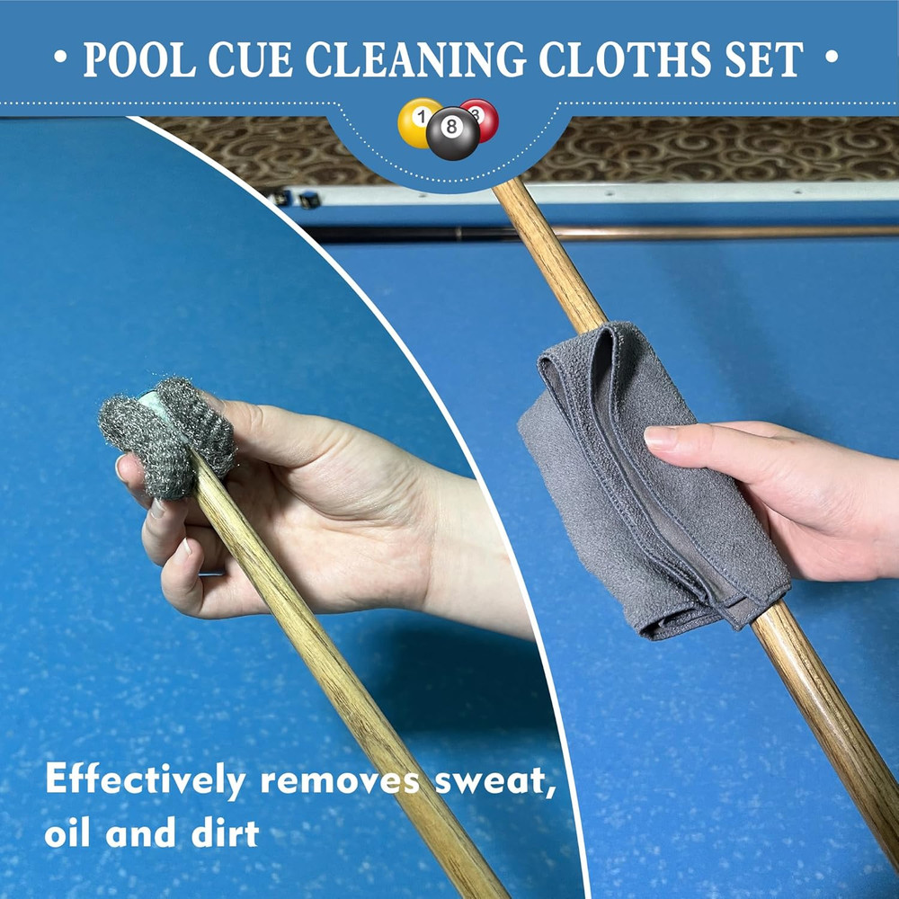 Pool Table Brush Set for Felt, 12 Kit Billiard Table Cleaning Accessories with 2