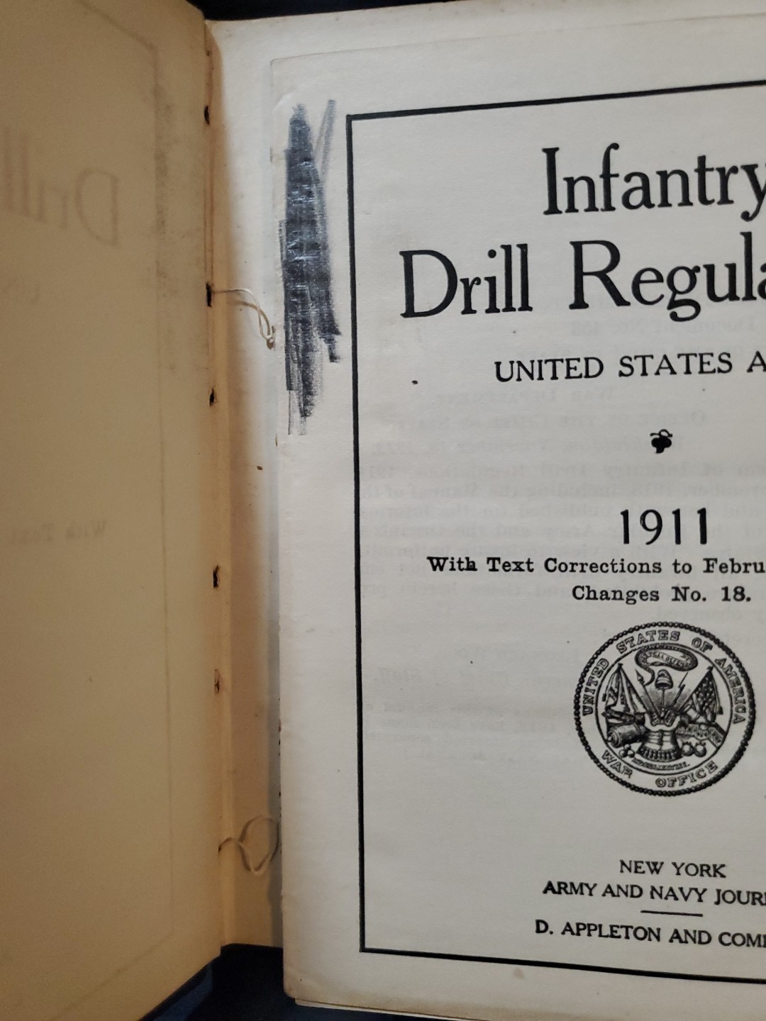INFANTRY DRILL REGULATIONS United States Army 1911 Inscribed Illustrated WWI