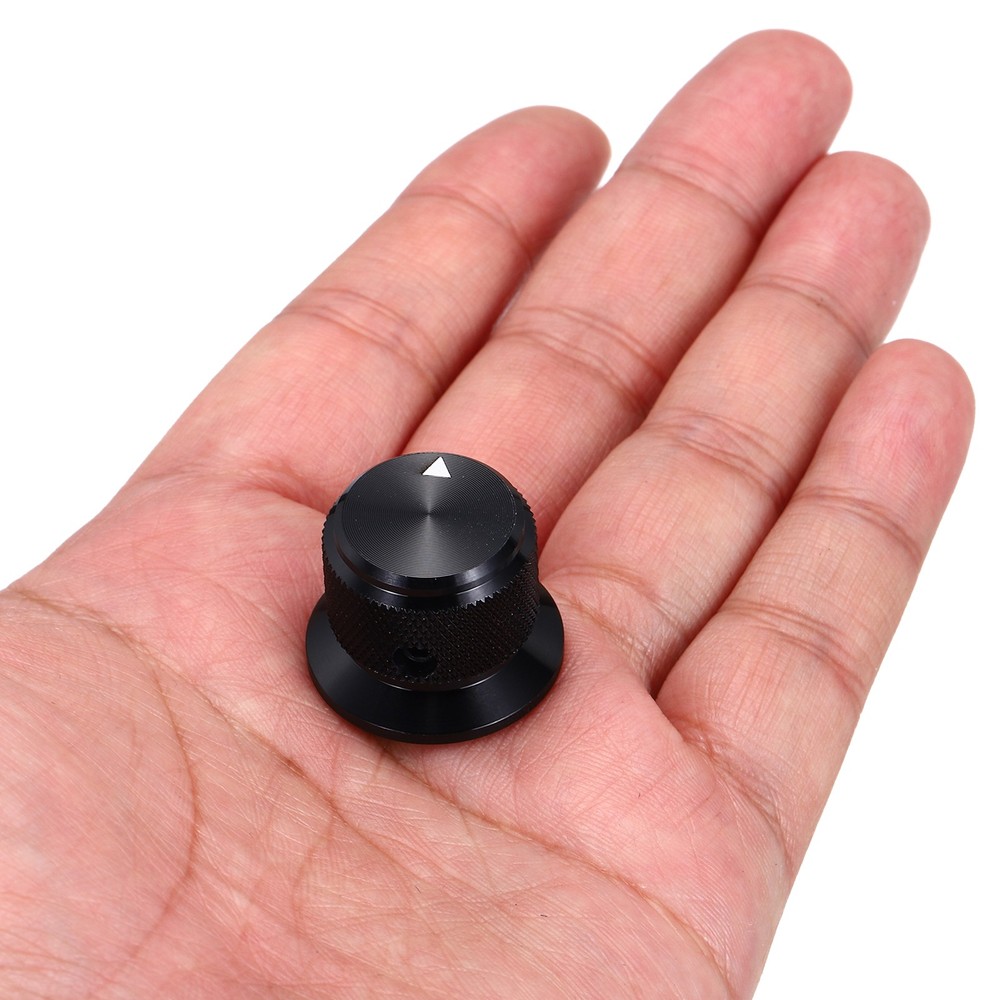 4 Pcs Aluminium Potentiometer Knobs, 3/16" (4mm), 3/4" Black